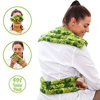 Sensacare Inclusive Set of 4 Microwavable Heating Pads | Reusable Heat Packs for Pain Relief with Aromatherapy for Stress Relief | Relieve Upper and Lower Back Pain, Cramps, Neck Pain, Shoulder Aches