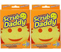 The Original Scrub Daddy - FlexTexture Sponge, Soft in Warm Water, Firm in Cold, Deep Cleaning, Dishwasher Safe, Multi-use, Scratch Free, Odor Resistant, Functional, Ergonomic, 2ct