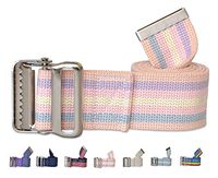 NYOrtho Metal Buckle Gait Belt - Adjustable Machine Washable Strong and Durable Cotton Material Latex Free, Pastel, 72"