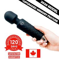 Spot On! Premium Upgraded with Memory Handheld Massager - 8 Intense Speeds 20 Patterns - Cordless, Therapeutic Powerful and Hand held Mini Wand, Rechargeable for Stress Relief & Massage (Black)