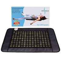 Back Rescue Far Infrared Heating Pads, Pain Relief That Works or Money Back! Made with 135 Real Jade Stones (not cloth with thin wire), medium 21"x 32", no EMF, FDA Cleared, 1 Year Warranty, Carry bag