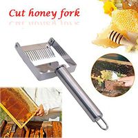 Xisheep Cut Honey Fork, Multifunction Bee Hive Uncapping Honey Fork Scraper Shovel Beekeeping Tool Beekeeping Accessory Home Decorations, for Home DIY Day Silver
