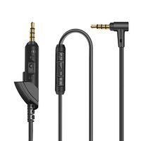 Replacement Audio Cable Cord for Bose QC15 QuietComfort 15 Headphone Inline Mic/Remote Control - Black