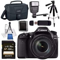 Canon EOS 80D DSLR Camera with 18-135mm is USM Lens + Canon 100ES EOS Shoulder Bag Bundle