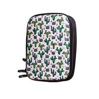 Glucology™ Diabetic Travel Case - Organizer for Blood Sugar Test Strips, Medication, Glucose Meter, Pills, Tablets, Pens, Insulin Syringes, Needles, Lancets (Cactus, Regular)