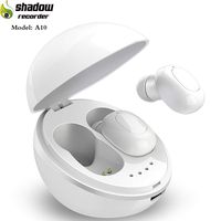 Wireless Earbuds Shadow A10 Bluetooth Headphones Sport Stereo Headset Noise Canceling SweatProof Earphone Outdoor Running Portable Bluetooth Earphones (Frosted White)