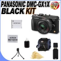 The Panasonic LUMIX DMC-GX1X Digital Camera & G X VARIO PZ 14-42mm Lens + Extended Life DMW-BLD10 Battery + Deluxe Case + SDHC Card Reader + Accessory Saver Bundle!