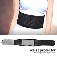Dilwe Waist Supporter, Self-heating Unisex Breathable Magnetic Therapy Back Brace Lumber Support Waist Belt (XL-Black-XL)