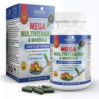 MEGA MULTIVITAMIN Capsules for Women Men - Vitamins and Minerals Liquid Capsules Supplement + Coq10