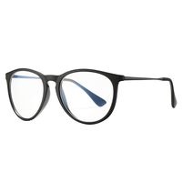COASION Vintage Blue Light Blocking Glasses for Women Round Clear Lens Computer Gaming Eyeglasses (Matte Black)