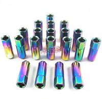 New Model 2017 20 NEO Chrome 60MM Aluminum Extended Tuner Lug Nuts for Wheels/Rims M12X1.5