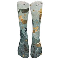 MC WUAHW Deep Sea Mermaid Long Stockings Stylish Socks Sports Long Tube Stockings