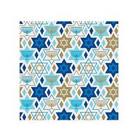 The Gift Wrap Company - Jumbo Roll Wrapping Paper, Hanukkah Stars (76-3644)