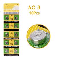 Cotchear New 10 of AG3/LR41 Alkailine Button Cell Watch Battery