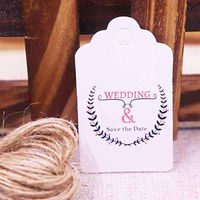 OBELLA BOUTIQUE 100 tag 100 string brown/white NEW DIY LOVE 5X3cm handmade with love products note tag my sweet honey for wedding tag