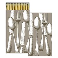 HomArt Fireplace Matches, Large, Silverware Design