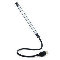 CFZC USB Lamp Portable Stepless Dimmable USB Port Flexible Stick with On/Off Touch Switch LED Light for Laptop Computer PC (Black)