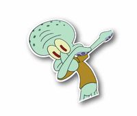 Squidward Dabbing! Funny Sticker Vinyl Sticky for Laptop, Journal,Wall or car- Great for a Gift - Slap it on Your car- Custom Look!
