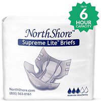 NorthShore Supreme Lite Tab-Style Briefs, Medium, Case/60 (4/15s)