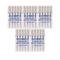25 Schmetz Microtex Sharp Sewing Machine Needles 130/705 H-M Size 80/12