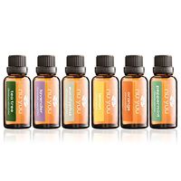 Nu Yuu Aromatherapy Top 6 Essential Oils 100% Pure & Therapeutic Grade - Basic Sampler Gift Set & Premium Kit - 6/30 mL Large Bottles (Lavender, Tea Tree, Eucalyptus, Lemon, Orange, Peppermint)