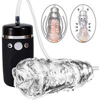 Male Electric Vibranting Soft Silicone Auto Sucking Compact Artificial Vagiina?USB Rechargeable Powerful Modes Suction & Vibration Massager