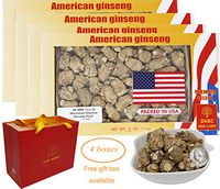DABC OAK LAND 4OZ*4=453gm/4 Boxes Hand-Selected American Wisconsin Farmed Ginseng Root | Pearl Small 美国威斯康辛州西洋参 花旗参 礼盒装 |Cultivated American Wisconsin Ginseng WI 069# Box