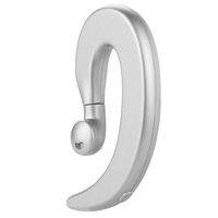 Saying Fish-Shaped Portable Bluetooth V5.0 Headphone, Bluetooth Headphone, Wireless Sport Earbud 4 Hours Talking Time HD Microphone Bluetooth Headset One Piece (Silver)