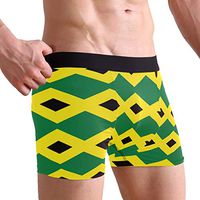 Jamaican Flag Stripe Caribbean Island Men's Sexy Boxer Briefs Stretch Bulge Pouch Underpants Underwear