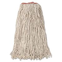 8-Ply Cut-End Cotton Mop Head, White, 24 oz, 1-In. Orange Headband