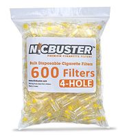 NICBUSTER 4 Hole Disposable Cigarette Filters - Bulk Economy Pack (600 Filters)