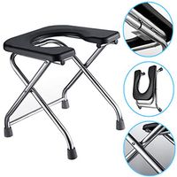 XH Shower Seat Bath Toilet Chair with U-Shaped Cutout, Easy to Install Light and Convenient Ideal for Travel, Suitable for Elderly to Support Weights up to 330 Pounds