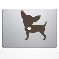 The Decal Guru I Love My Chihuahua Decal Vinyl Sticker, 13" MacBook Pro (2015 & Older Models), Brown (1476-MAC-13P-BRO)