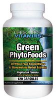 LifeSource Vitamins Green Phyto Foods 120 Capsules - 27 Organic Veggies - 72 Minerals - Free Priority Shipping-