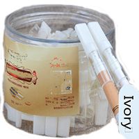 Smoke Disposable Filter Holder Cigarette Tar Filter Holder Healthy Double Filtering System Pack 50 Filters (Ivory 50Pcs)