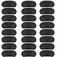 Aneco 24 Pack Soft Eye Mask Shade Cover Sleeping Blindfold with Nose Pad and Adjustable Strap for Travel Sleep or Party Game, 4 Layer Shading, Black