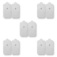 NueMedics Premium Quality Large Replacement Pads for TENS Units - 5 Pairs of Snap TENS Unit Electrodes (10 TENS Unit Pads) - 2" x 4" -