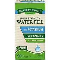 Nature's Truth Super Strength Water Pill with Potassium | 90 Count | Caffeine Free | Vegetarian, Non-GMO, Gluten Free