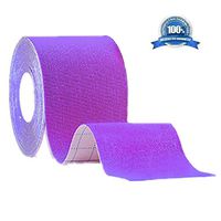 Mcolics Muscle Bandage, Athletic Elastic Kinesiology Tape 15 colors 2-inch x 16.4 ft Roll Cotton Elastic Adhesive Muscle Sports Tape Bandage Physio Strain Injury Support (Purple)