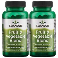 Swanson Fruit & Vegetable Blend 60 Veg Caps 2 Pack