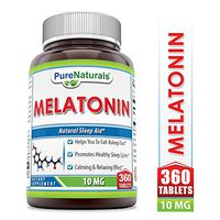Pure Naturals Melatonin, 5 Mg Tablets (Non-GMO) - Helps Fall Asleep Fast & Stay Asleep All Night, Helps Regulate Sleep Cycle, Calming and Relaxing Effect* (360 Count)