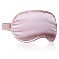 Blackout Silk Sleep Mask Blindfold with Elastic Adjustable Strap, Breathable Eye Cover Headband for Sleeping Nap Travel Time, Pink, 1 Pack