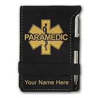 Mini Notepad, Paramedic, Personalized Engraving Included (Black)