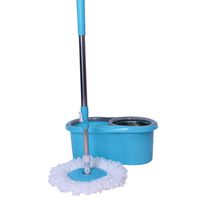 Microfiber Spin Mop | Stainless Steel 360 Spin Mops & Bucket Floor Cleaning System Floor Cleaner Dry Baskets for Home Office (Blue,White)