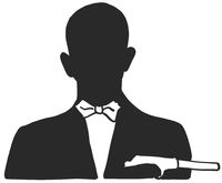 hBARSCI Secret Service Agent Vinyl Decal - 5 Inches - for Cars, Trucks, Windows, Laptops, Tablets, Outdoor-Grade 2.5mil Thick Vinyl - Matte Black
