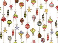 Christmas Print Cello Bags - Merry Ornaments 4x2x9" Cello Bags 1.2 mil (3 Packs; 100 Bags Per Pack) - WRAPS-C2BMO