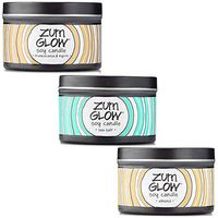 Indigo Wild Zum Glow Aromatherapy Soy Candles Favorites Set, 7oz: Frankincense & Myrrh, Almond, Sea Salt