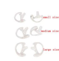Lsgoodcare Replacement Earmold Earbud Compatible for Motorola Kenwood Midland 2 Way Radio Acoustic Coil Tube- Small, Middle and Large Soft Walkie Talkie Ear Piece Ear Buds Ear molds White Left Right