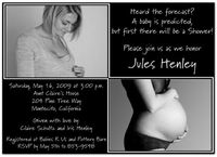 Double Double Black Baby Shower Invitations - Set of 20