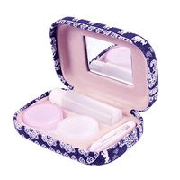 Ezeso Portable Travel Contact Lens Case Box Eye Care Kit Holder Mirror Box (F)
